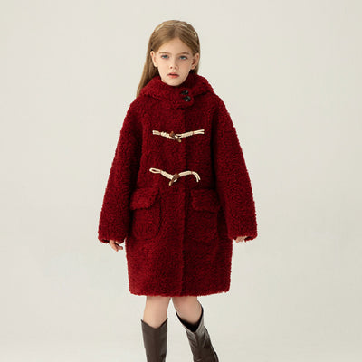 Abrigo de Lana Niña Diseño Liso y Elegante - Image 11