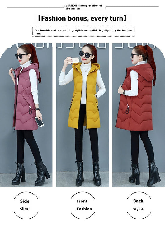 Chaleco Acolchado de Algodón para Mujer Talla Grande - Image 9