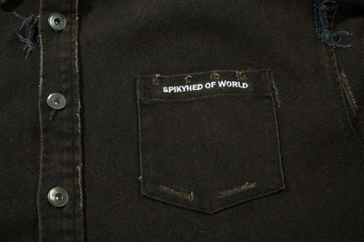 Camisa Denim Desgastado con Estampado Cruzado para Hombre - Image 19