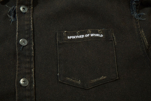 Camisa Denim Desgastado con Estampado Cruzado para Hombre - Image 19