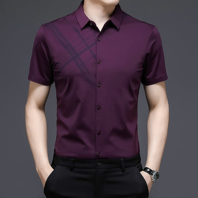 Camisa de Seda Woodpecker Manga Corta para Hombre Adulto - Image 9