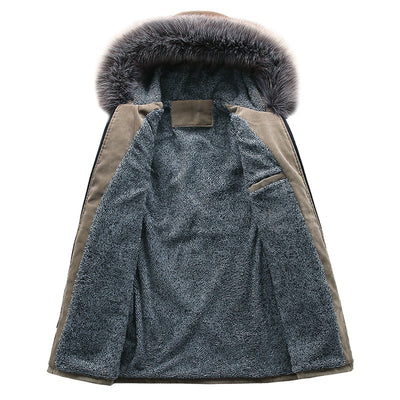 Abrigo de Algodón con Capucha y Forro Afelpado para Hombre - Image 19