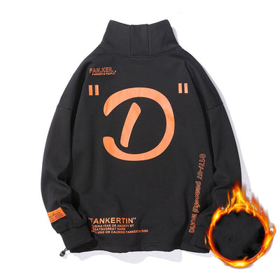 Sudadera Cuello Alto Holgada con Bordado - Image 3