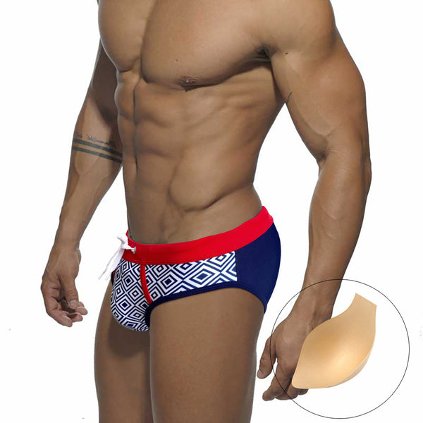 Copa de Relleno para Traje de Baño de Hombre - Triangular 3D y Discreta