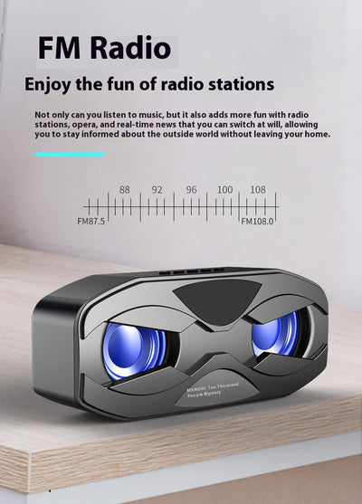 Parlante Bluetooth con Luces LED y Subwoofer Compacto - Image 9