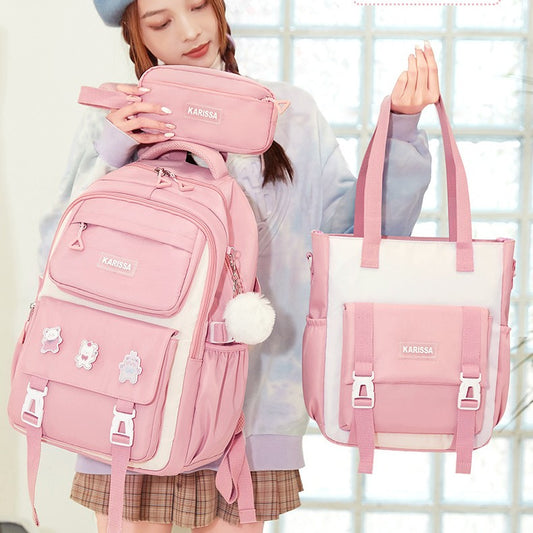 Mochila Escolar Impermeable para Niñas - Gran Capacidad y Resistente