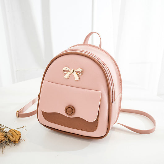 Mochila Casual para Mujer con Bolsillo Frontal Contrastado - Image 7