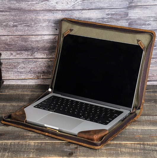 Maletín Ejecutivo de Cuero Genuino para Laptop 14.2 Pulgadas - Image 19