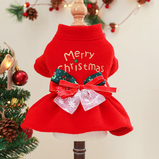 Ropa Festiva para Perros y Gatos - Conjunto Rojo Navideño - Image 10