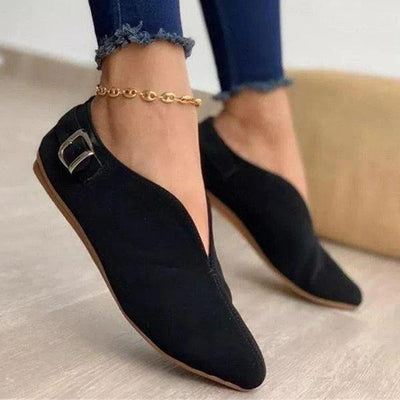 Zapatos Planos Punta Aguda Casual Elegantes