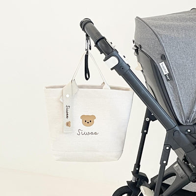Bolsa Maternal Canvas Go Out Blanca con Compartimentos Interiores para Mamá y Bebé - Image 10