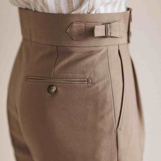 Pantalones Neapolitanos de Corte Recto Cintura Alta para Hombre - Image 3