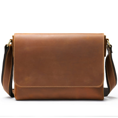 Bolsa Bandolera de Cuero Genuino para Hombre - Estilo Casual Messenger - Image 17