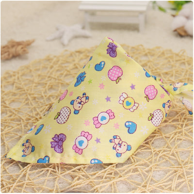 Pañuelo Triangular de Algodón con Encaje y Estampado Infantil - Image 2