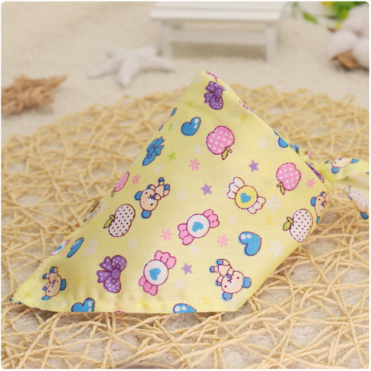 Pañuelo Triangular de Algodón con Encaje y Estampado Infantil - Image 2