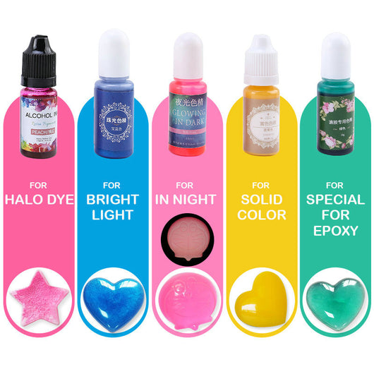 Kit de Resina Epoxi con Pigmento Luminiscente UV y Moldes de Cristal - Image 24