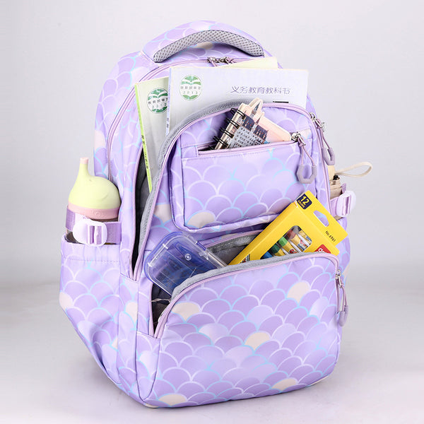 Mochila Escolar Impresa con Alivio de Carga - Resistente al Agua