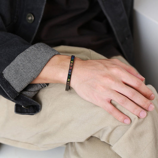 Pulsera de Acero Titanio con Números Romanos para Parejas - Image 2