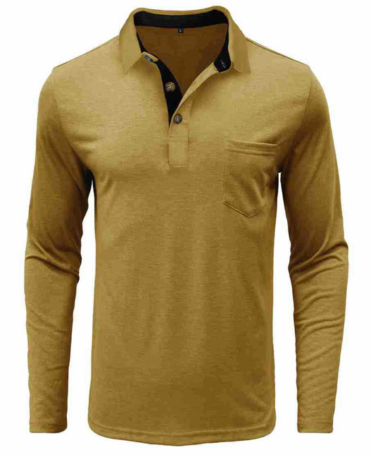 Camiseta Térmica de Cuello Solapa Manga Larga para Hombre - Image 26