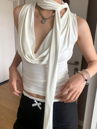 Blusa Halter Escotada con Tirantes Finos - Chaleco Veraniego Elegante - Image 12