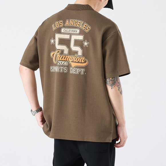 Camiseta Holgada Estampada para Hombre - Versátil y Cómoda