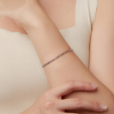 Pulsera de Plata 925 Cadena Minimalista Redonda - Image 8
