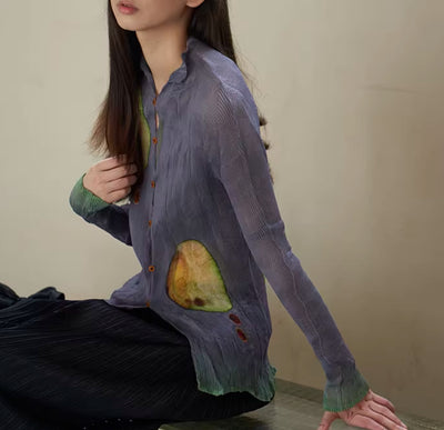 Blusa Ajustada Estampada con Malla Reductora para Mujer - Image 10