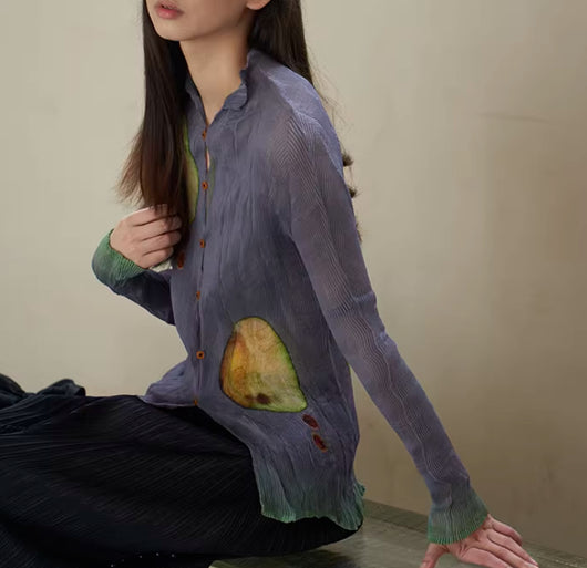Blusa Ajustada Estampada con Malla Reductora para Mujer - Image 10