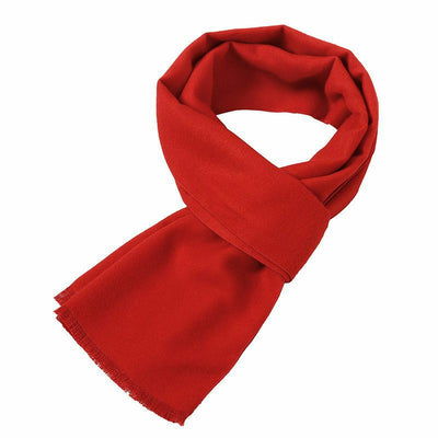Bufanda Cálida de Color Rojo Escarlata para Mujer