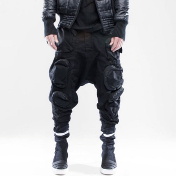 Pantalones Casuales Asimétricos Multi-bolsillos para Hombre