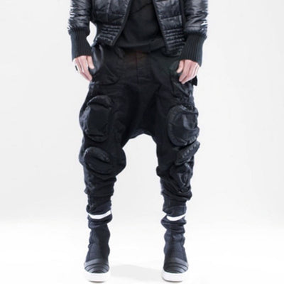 Pantalones Casuales Asimétricos Multi-bolsillos para Hombre - Image 2