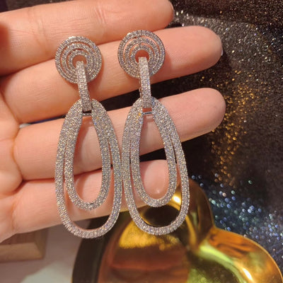 Aretes de Plata 925 Estilo Europeo Ovalados - Elegancia y Temperamento Lujo - Image 9