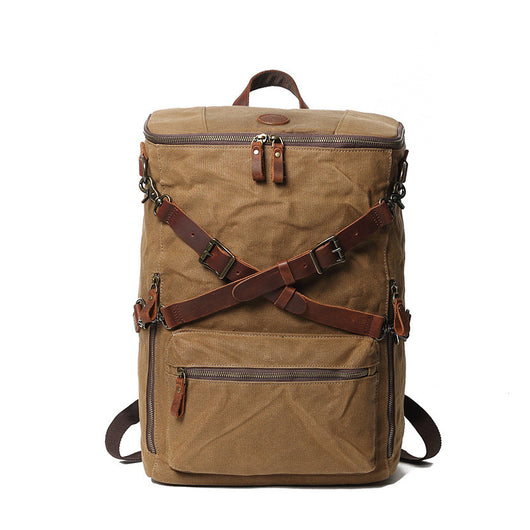 Bolsa Vintage para Laptop en Cuero y Lona - Estilo Profesional - Image 3