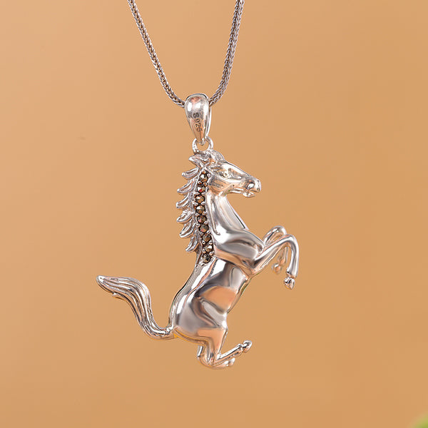 Colgante del Caballo del Zodiaco con Acabado Envejecido - Image 6