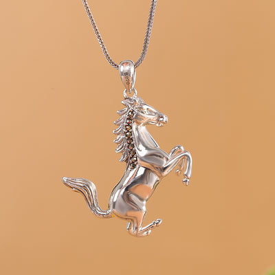 Colgante del Caballo del Zodiaco con Acabado Envejecido - Image 6