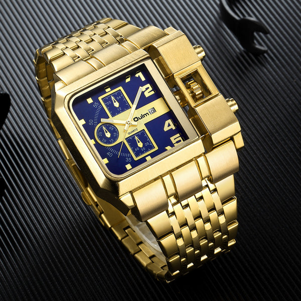 Reloj de Hombre Acero Inoxidable con Calendario y Movimiento de Cuarzo