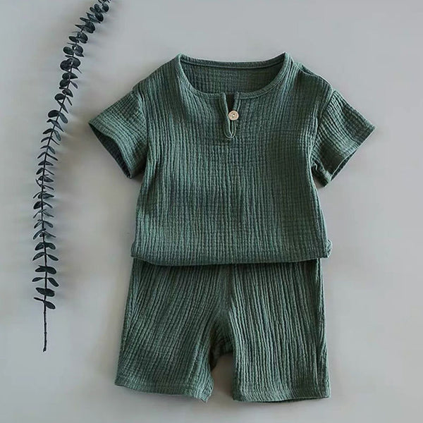 Conjunto de Ropa Corta para Bebés Niños y Niñas 100% Algodón