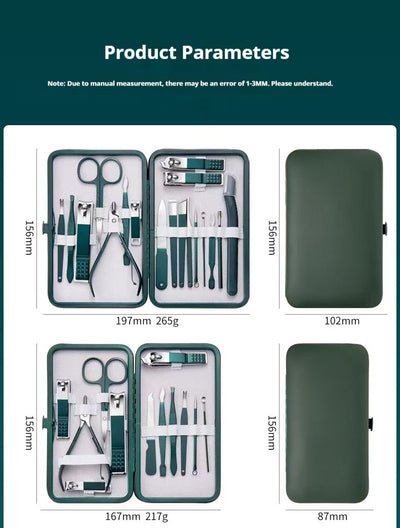 Set de Cortaúñas Portátil Verde Oscuro - Image 15