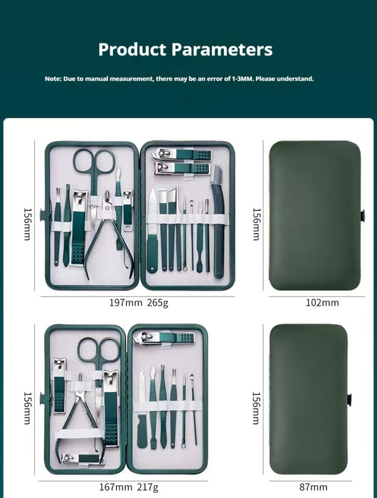Set de Cortaúñas Portátil Verde Oscuro - Image 15