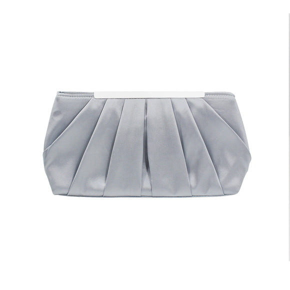 Cartera de Satén Plisada para Eventos Formales