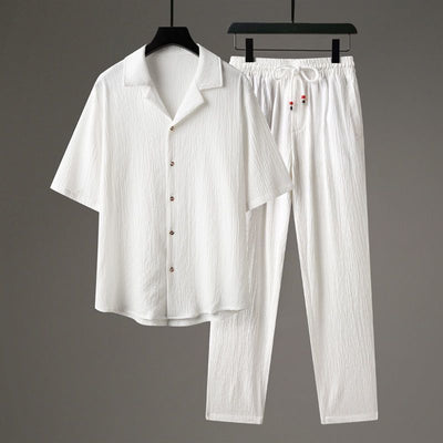 Conjunto Deportivo Casual Hombre Manga Corta Estilo Chino Premium - Image 9