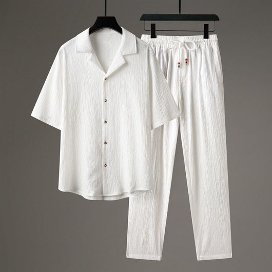Conjunto Deportivo Casual Hombre Manga Corta Estilo Chino Premium - Image 9
