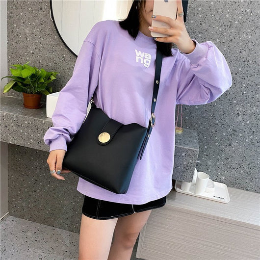 Set de 2 Bolsos de Cuero Genuino para Mujer - Bolso Tipo Bucket y Mensajero - Image 11