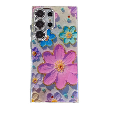Funda para Celular con Diseño Floral de Diamantes y Protección de Lente - Image 22