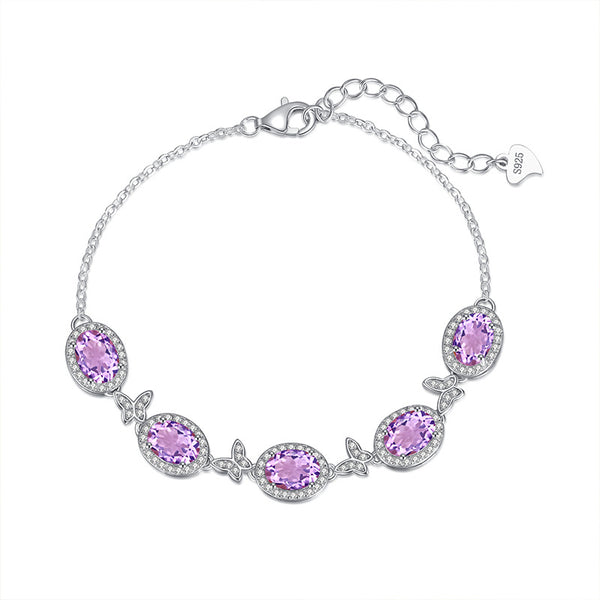 Pulsera de Plata 925 con Cristal Natural y Mariposa Incrustada - Image 6