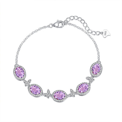 Pulsera de Plata 925 con Cristal Natural y Mariposa Incrustada - Image 6