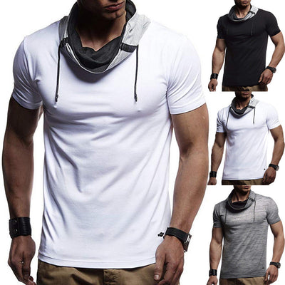 Playera Manga Corta con Costuras Contrastantes para Hombre - Image 9