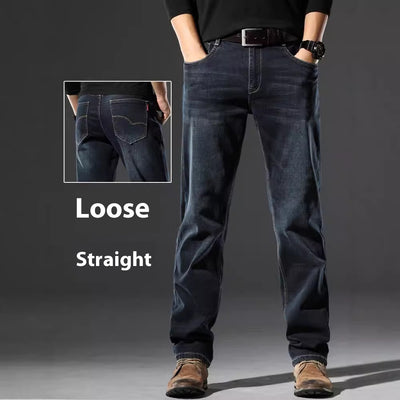 Jeans Rectos Elásticos para Hombre - Primavera Otoño Fit Cómodo - Image 2