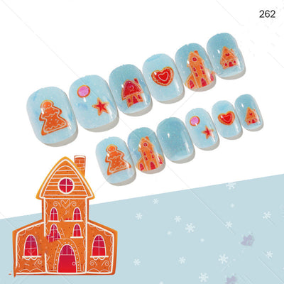 Uñas Postizas Navideñas para Niñas - Set 24 Piezas Listas para Usar - Image 3
