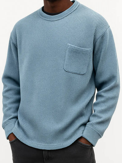 Sudadera Casual Cuello Redondo Manga Larga Talla Grande para Hombre - Image 8